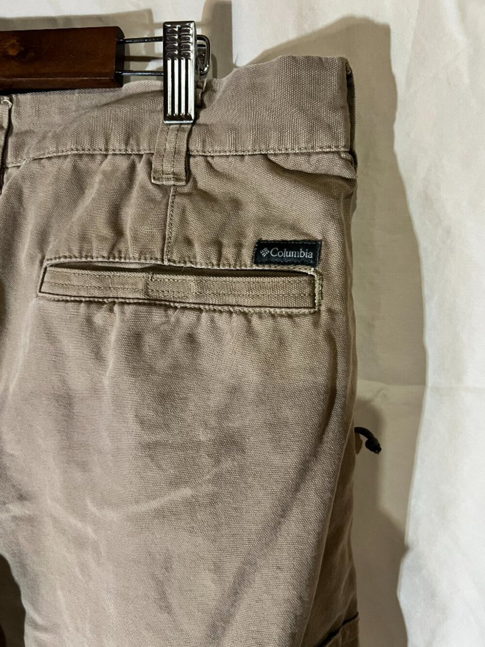 Columbia Men's Brown Outdoor Cargo Shorts Size 36 Zip Pocket Snap Classic Short - Picture 4 of 5